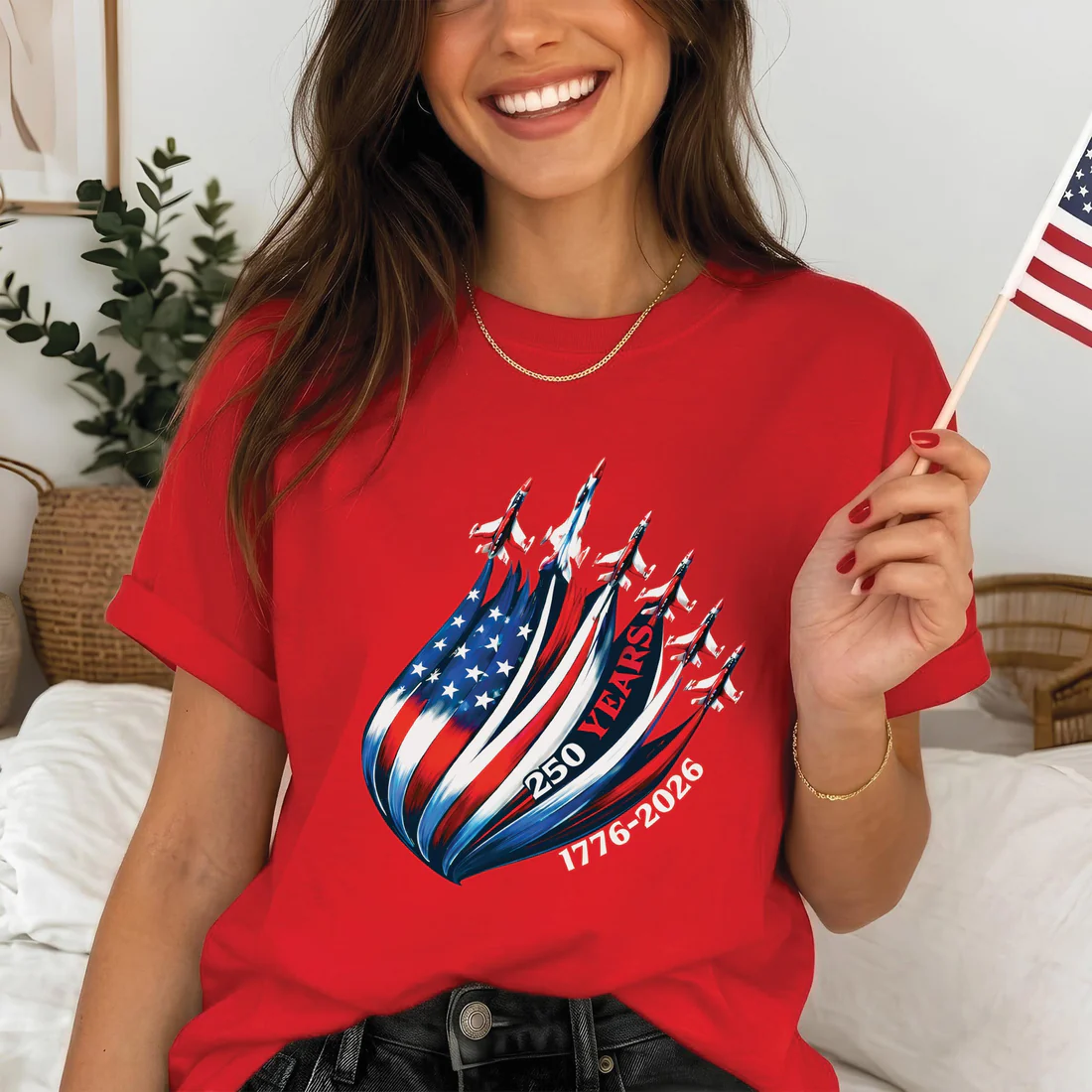 USA 250th Anniversary Shirt 1776–2026 – Patriotic American Flag Jet Unisex