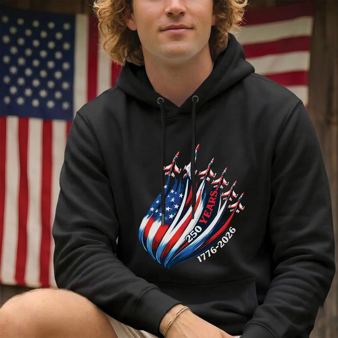 USA 250th Anniversary Shirt 1776–2026 – Patriotic American Flag Jet Unisex