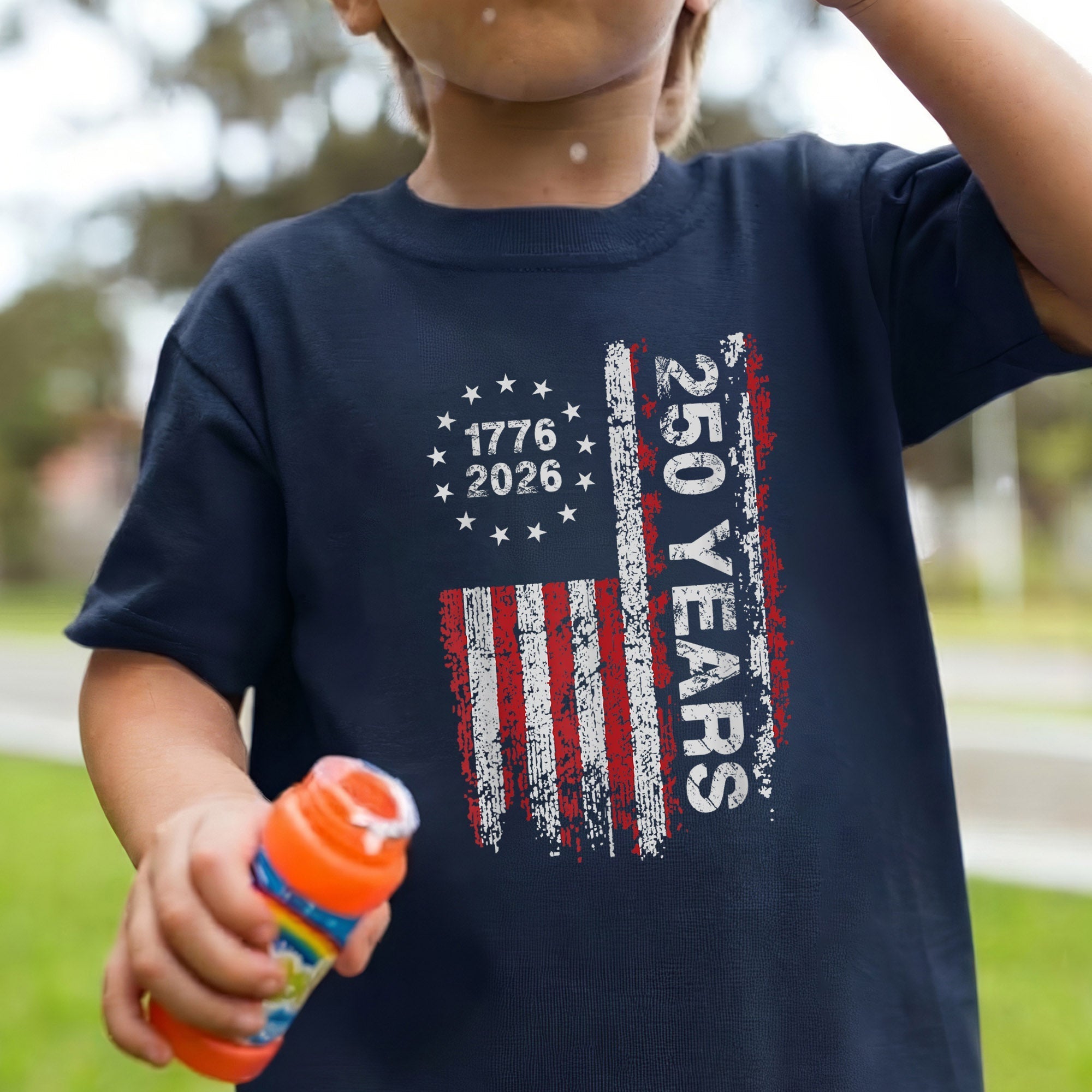 America's 250th Anniversary Patriotic Flag - 1776-2026 Grunge Style Unisex Shirt