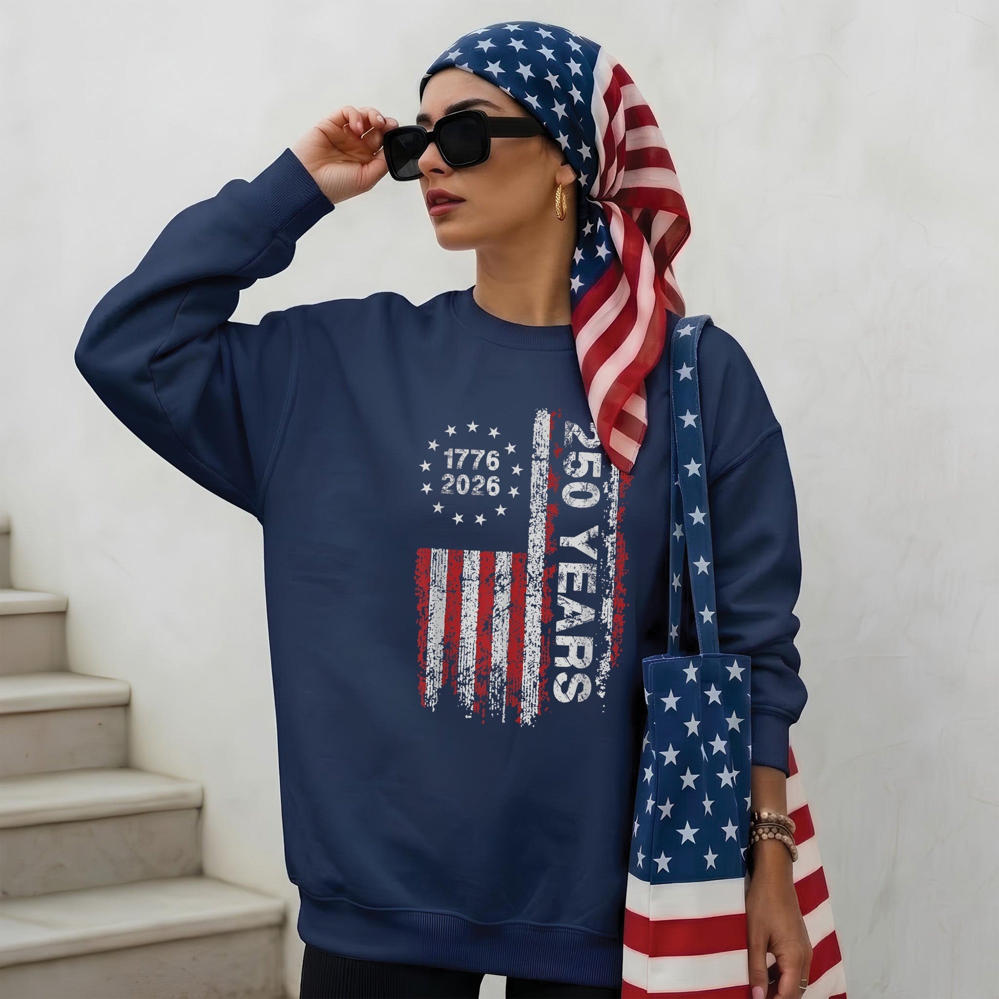 America's 250th Anniversary Patriotic Flag - 1776-2026 Grunge Style Unisex Shirt