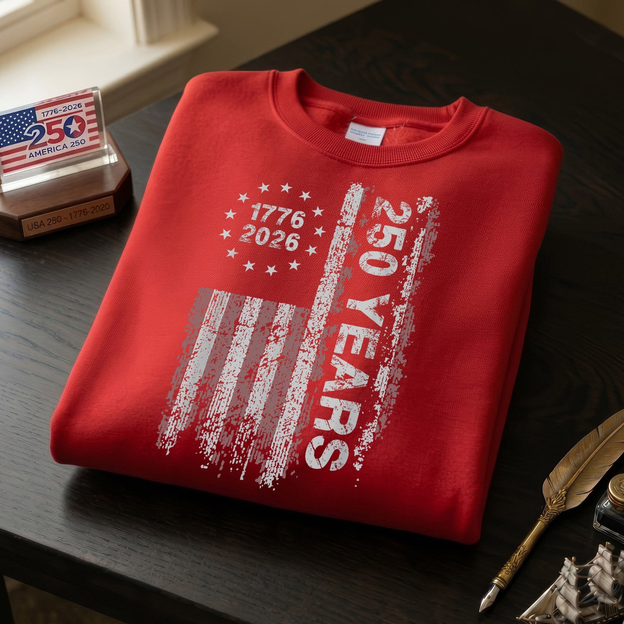 America's 250th Anniversary Patriotic Flag - 1776-2026 Grunge Style Unisex Shirt