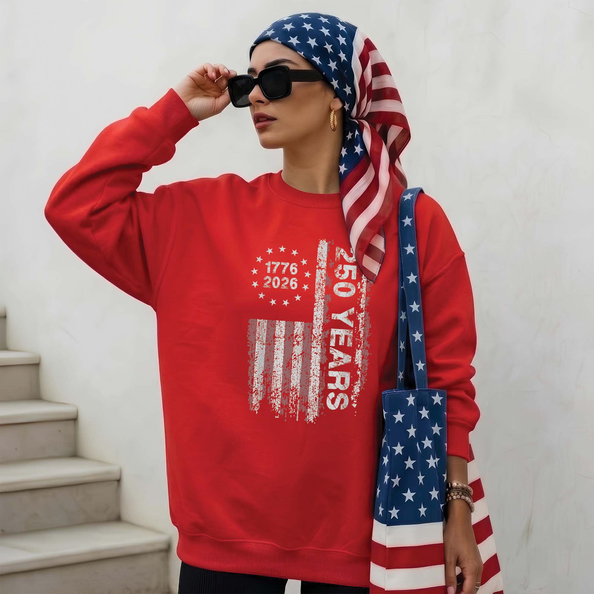 America's 250th Anniversary Patriotic Flag - 1776-2026 Grunge Style Unisex Shirt
