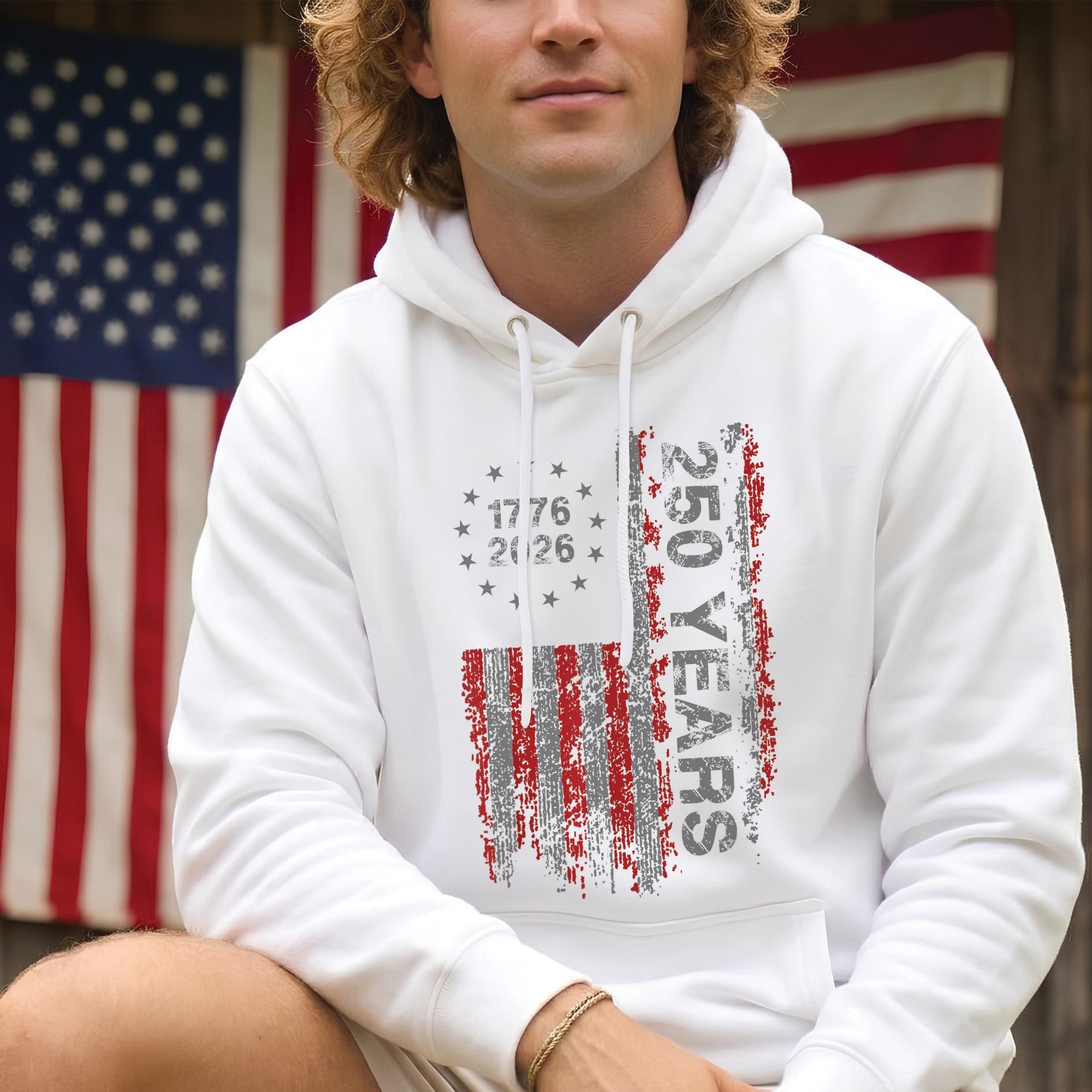 America's 250th Anniversary Patriotic Flag - 1776-2026 Grunge Style Unisex Shirt