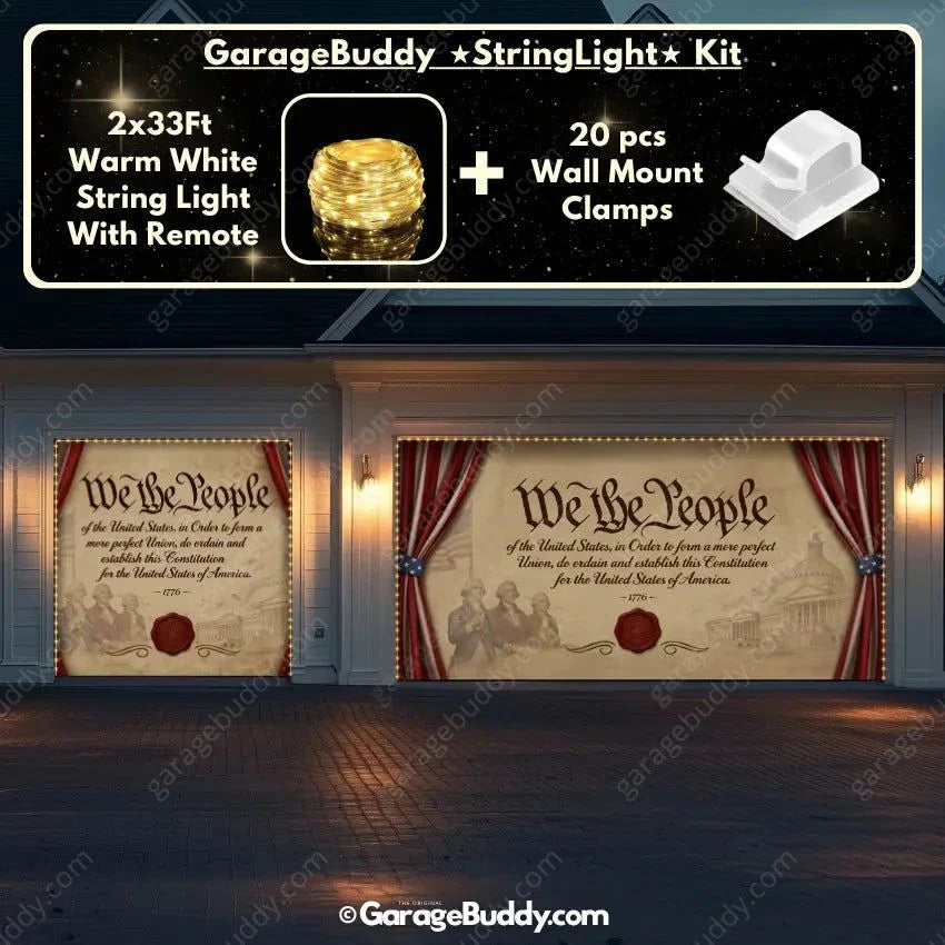 We the People | Patriotic Constitution Garage Door Cover