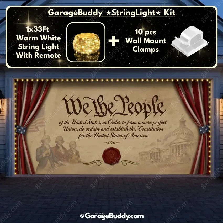 We the People | Patriotic Constitution Garage Door Cover