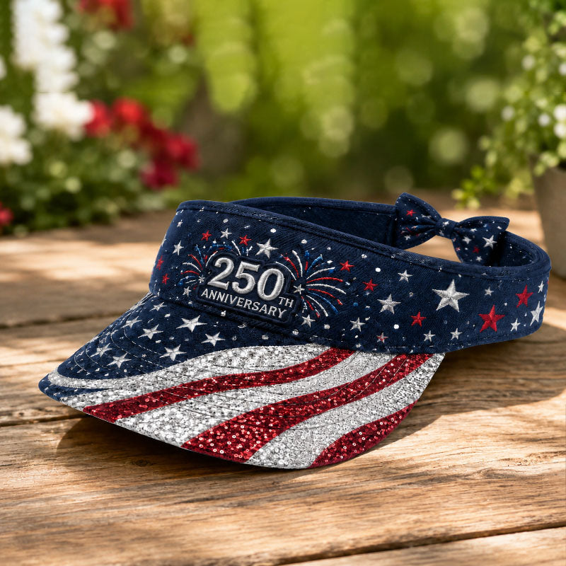 250th Anniversary American Flag Sequin Visor