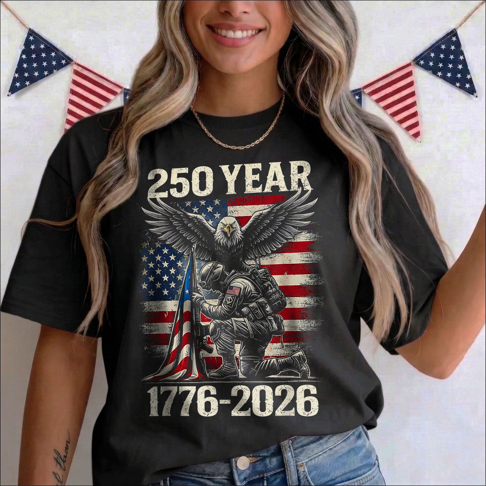 250 Years 1776 2026 250th Vintage 4th July Independence