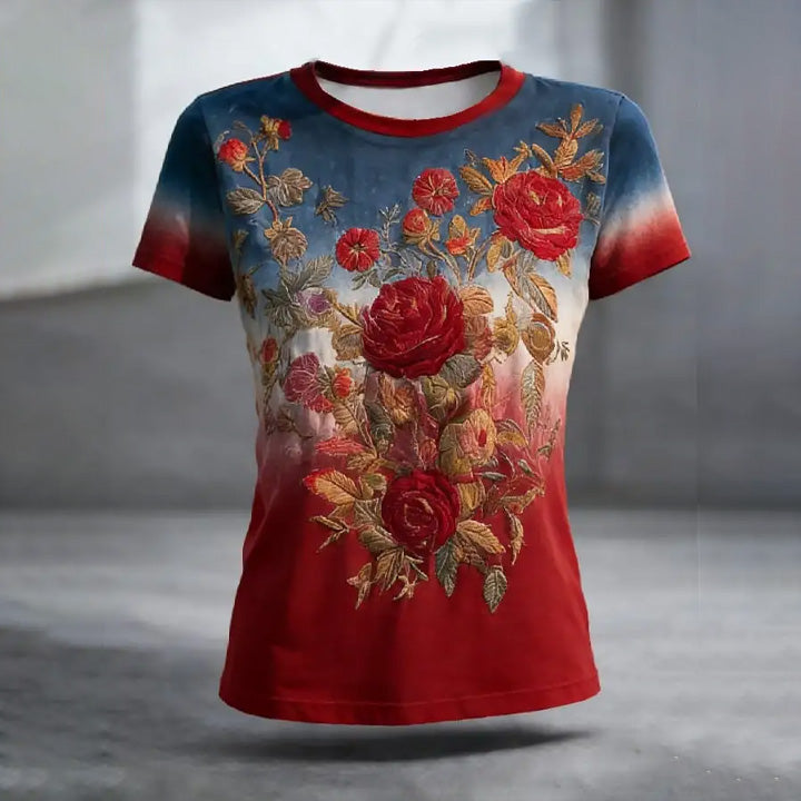 Women's Casual American 250th Anniversary Print T-shirt