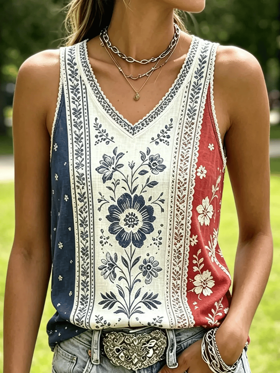 Women's 250th Anniversary Printed Casual Vest