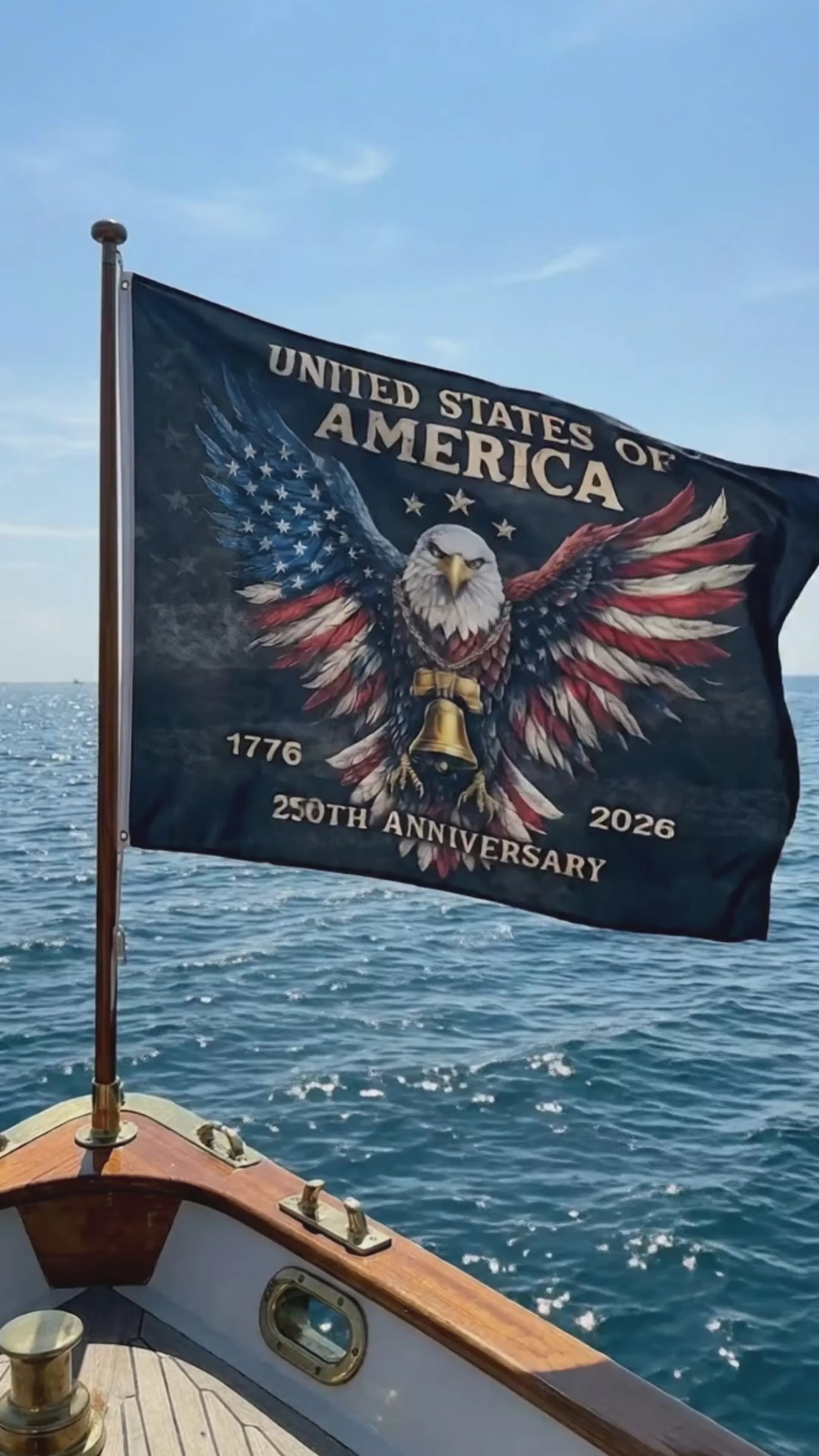USA 250 Years Flag Decor ¨C 250th Anniversary Double-Sided House Flag
