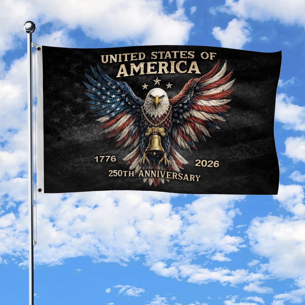 USA 250 Years Flag Decor ¨C 250th Anniversary Double-Sided House Flag