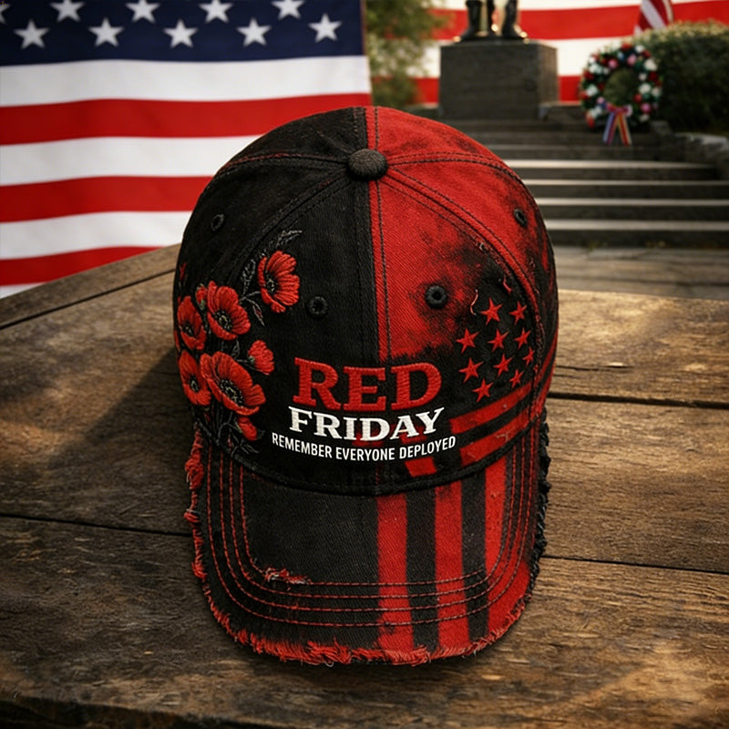 Red Friday Printed Casual Hat