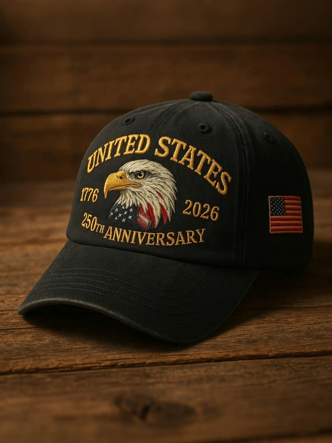 Men'S Casual Retro American 250Th Anniversary Print Baseball Cap