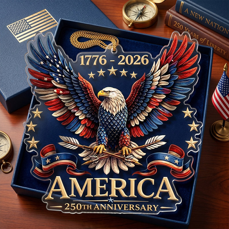 "America 250th Anniversary" Acrylic Ornament — 1776–2026 Patriotic Theme