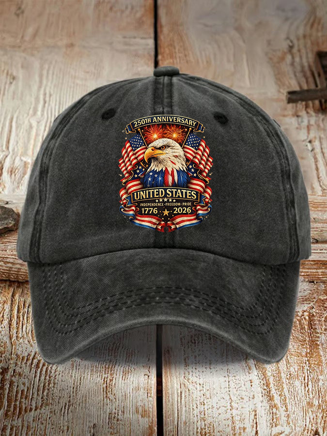 250Th Anniversary Washed Cotton Duckbill Cap For Both Men And Women