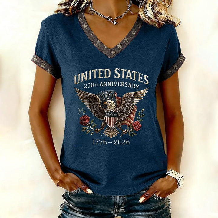 Women's Vintage America 250th Anniversary Print T-Shirt