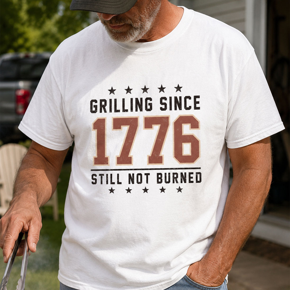 GRILLING SINCE 1776 STILL NOT BURNED, America Semiquincentennial Comfort Colors Shirt