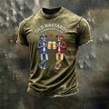 Retro Old Friendship Art Print Men's Casual T-Shirt