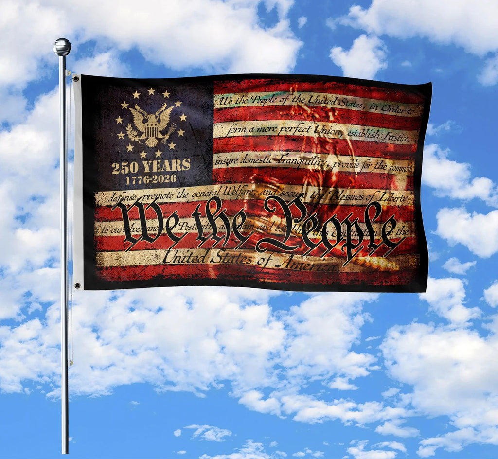 We The People House Flag ¨C Double-Sided Patriotic D¨¦cor Celebrating
