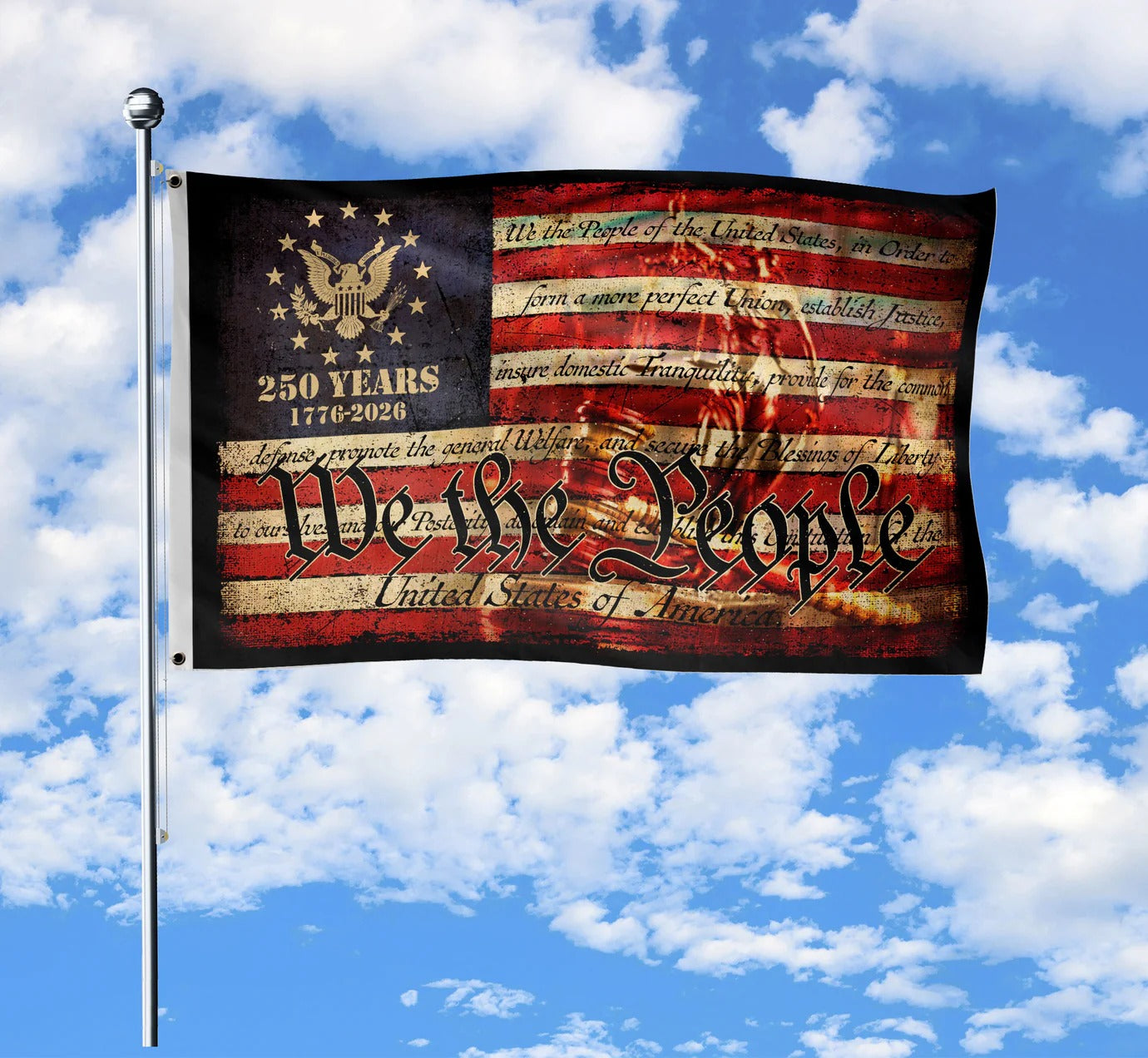 We The People House Flag ¨C Double-Sided Patriotic D¨¦cor Celebrating