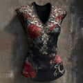 Women's 250th Anniversary Print V-Neck Top