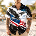 Men's US Independence 250th Anniversary Graffiti Bald Eagle Print Short-Sleeved Shirt