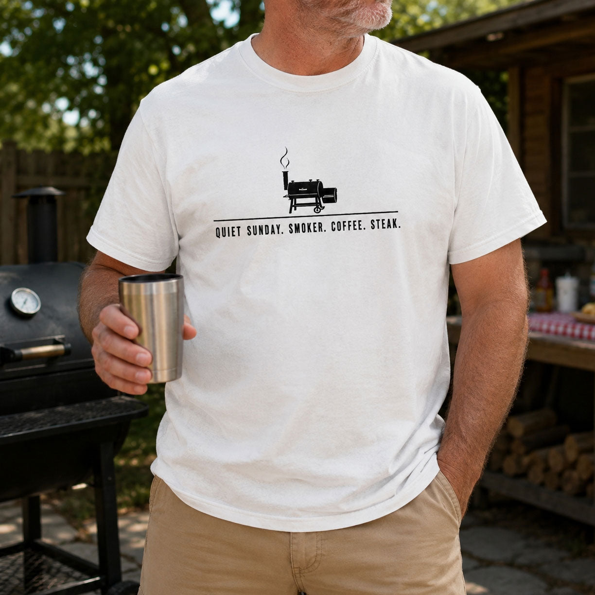 QUIET SUNDAY. SMOKER. COFFEE. STEAK, America Semiquincentennial Comfort Colors Shirt
