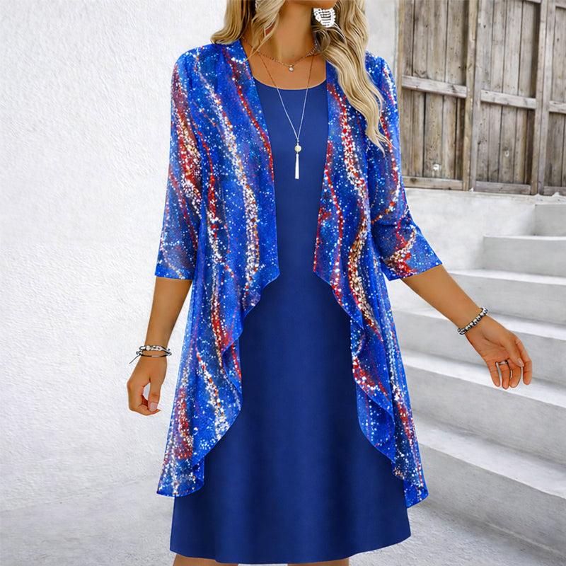 Women's 250th Anniversary Sequin Print Two-Piece Set