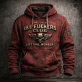 Vintage "Old Fuckers Club" Casual Hoodie