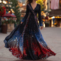 US 250th Anniversary Art Print Long-Sleeve Dress