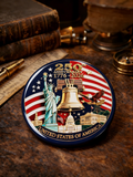USA 250th Anniversary Liberty Bell & Capitol Building Enamel Pin Badge