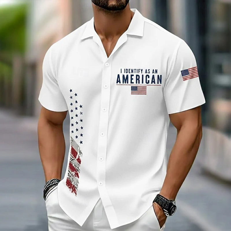 US 250th Anniversary Printed Casual Shirt