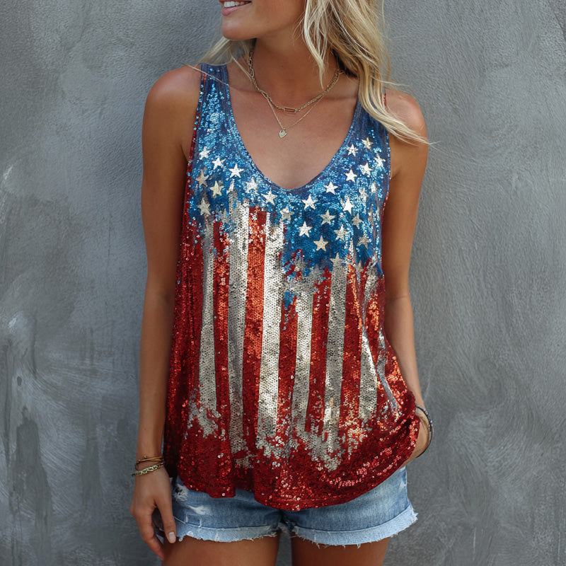 Women's 250th Anniversary Print Casual Vest