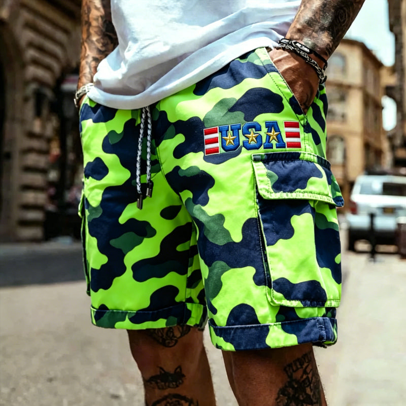 Men's Camouflage Art Print Casual Pants