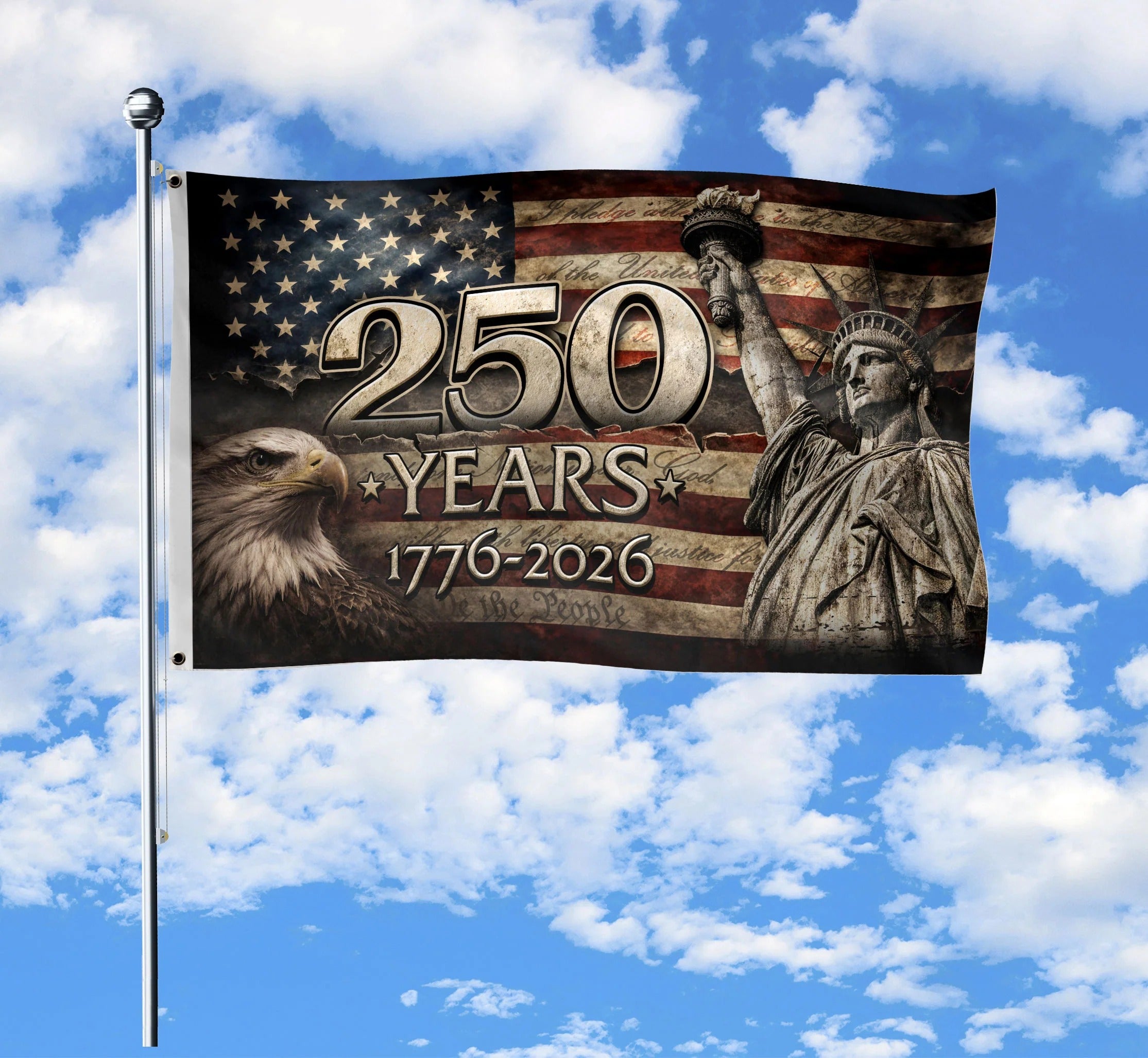 250 Years Flag 1776¨C2026 ¨C Eagle & Liberty Patriotic American D¨¦cor