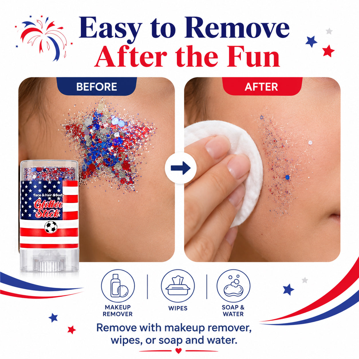 🔥50% OFF 🔥 2026 Independence Day Glitter Stick – Red, White & Blue Sparkle 🎆