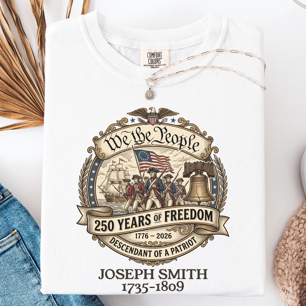 Personalized Ancestor, Custom Descendant of a Patriot, 250th Anniversary 1776 2026