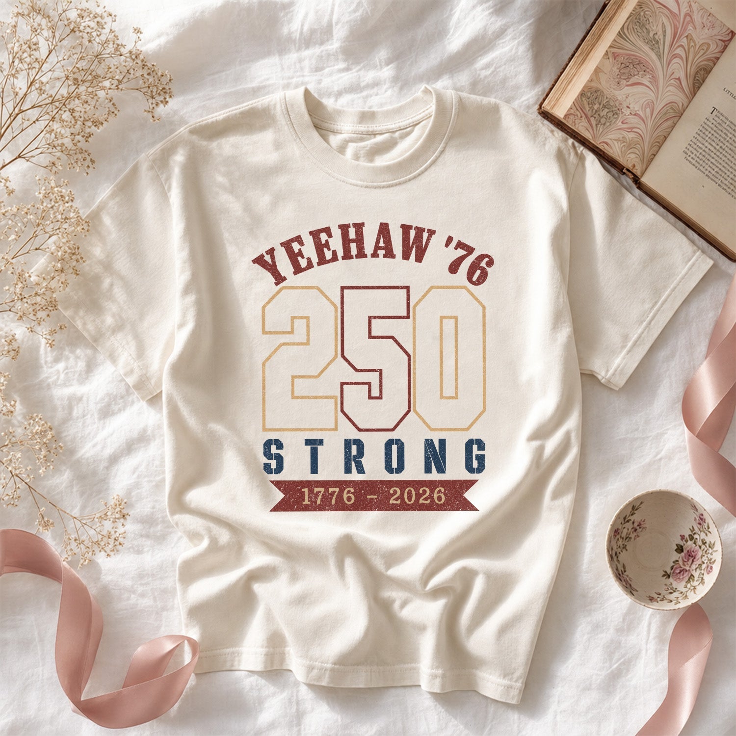 Yeehaw' 76 Cowgirl 250 years Strong, America Semiquincentennial Comfort Colors Shirt