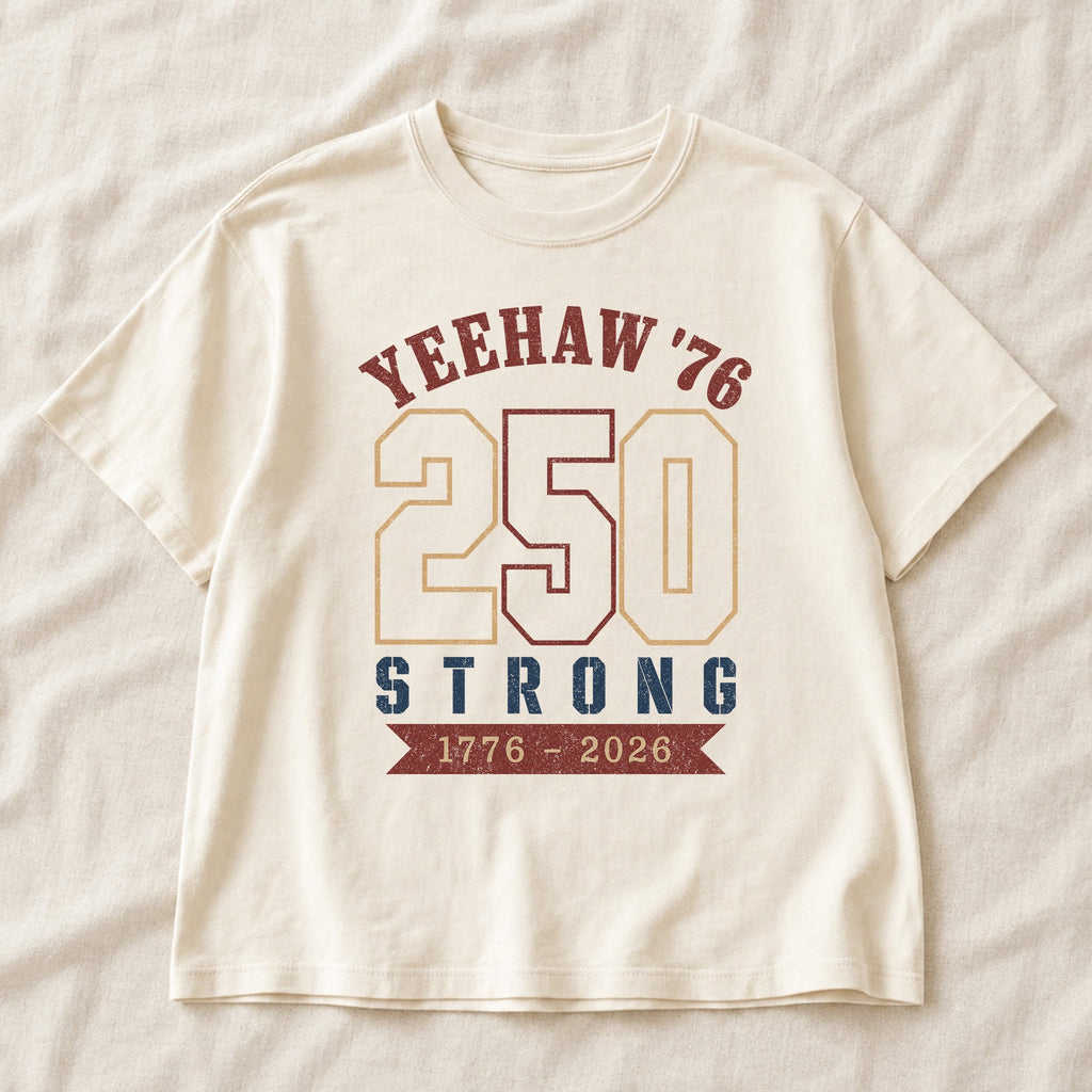 Yeehaw' 76 Cowgirl 250 years Strong, America Semiquincentennial Comfort Colors Shirt