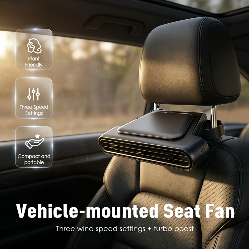 🔥LAST DAY SALE 59% OFF 🏆 Car Seat Fan 🌬️ – 3-Speed Clip-On Fan | USB-C Charging ⚡ for Cars 🚗, Golf Buggies 🛺 & Campervans 🏕️