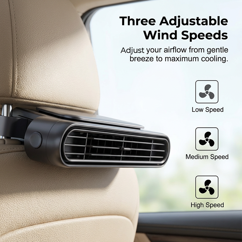 🔥LAST DAY SALE 59% OFF 🏆 Car Seat Fan 🌬️ – 3-Speed Clip-On Fan | USB-C Charging ⚡ for Cars 🚗, Golf Buggies 🛺 & Campervans 🏕️