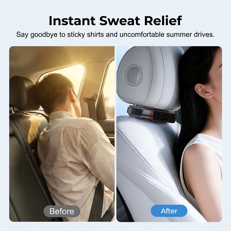 🔥LAST DAY SALE 59% OFF 🏆 Car Seat Fan 🌬️ – 3-Speed Clip-On Fan | USB-C Charging ⚡ for Cars 🚗, Golf Buggies 🛺 & Campervans 🏕️