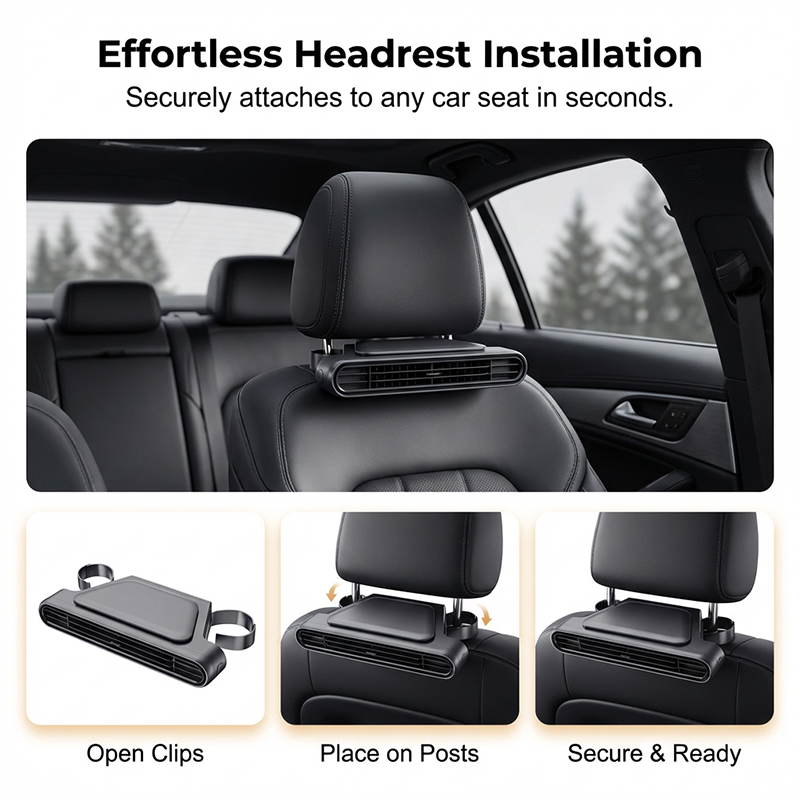 🔥LAST DAY SALE 59% OFF 🏆 Car Seat Fan 🌬️ – 3-Speed Clip-On Fan | USB-C Charging ⚡ for Cars 🚗, Golf Buggies 🛺 & Campervans 🏕️